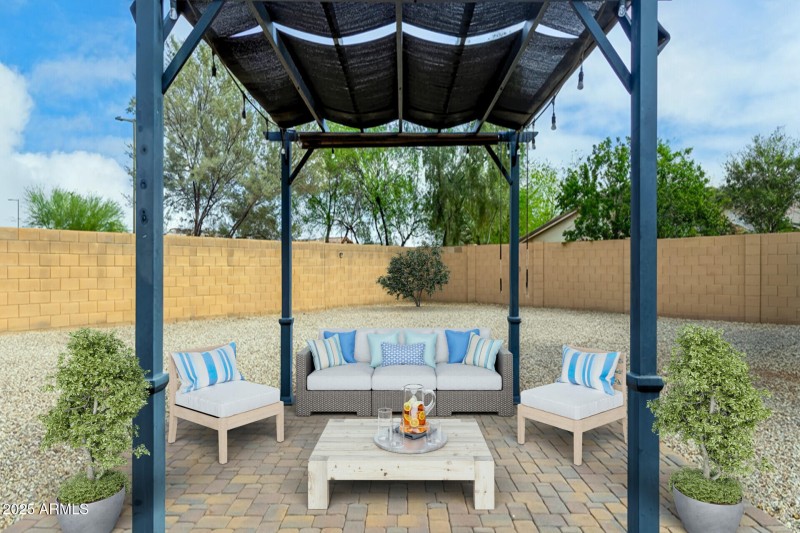 Virtually Staged Sitting Area