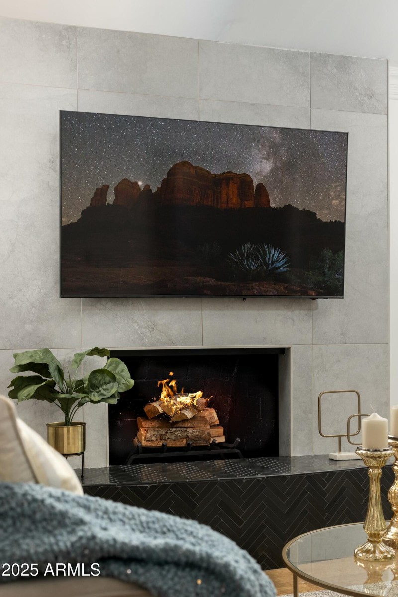 WOOD BURNING FIREPLACE