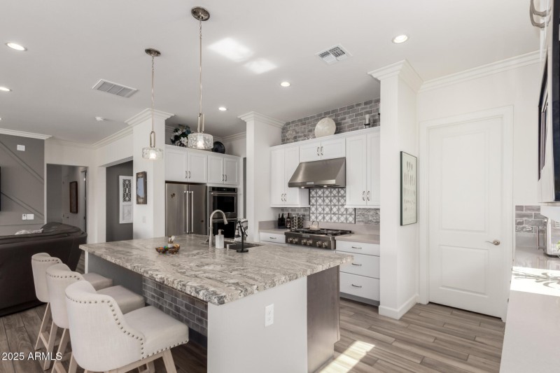 Kitchen Island with Matte Finish Granite