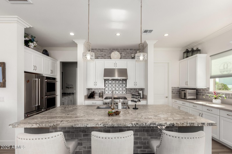 Island view of kitchen