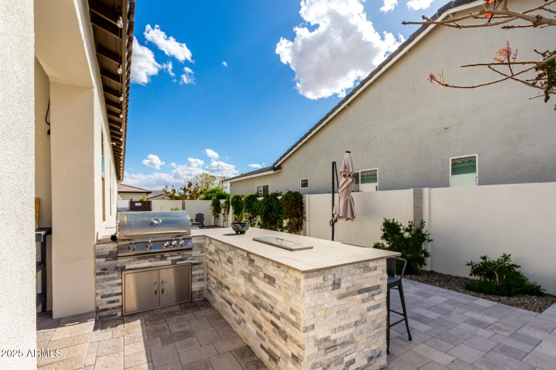Outdoor BBQ area