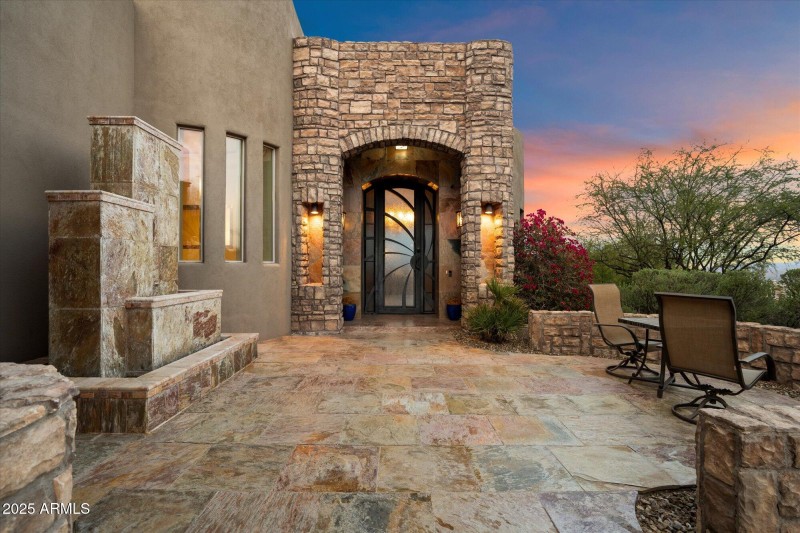 Elegant Entry with Iron Door