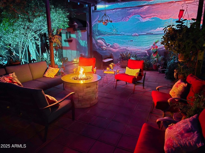 Fire Pit with Mural