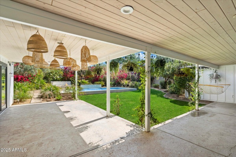 Large Covered Patio with T&G