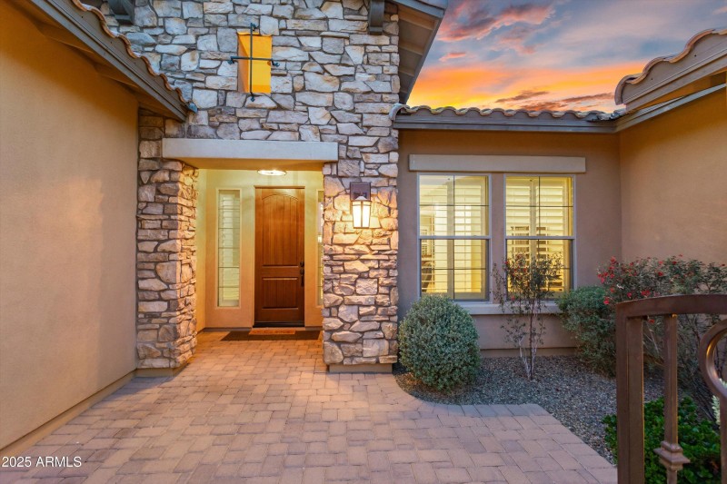 Entry Door at Twilight