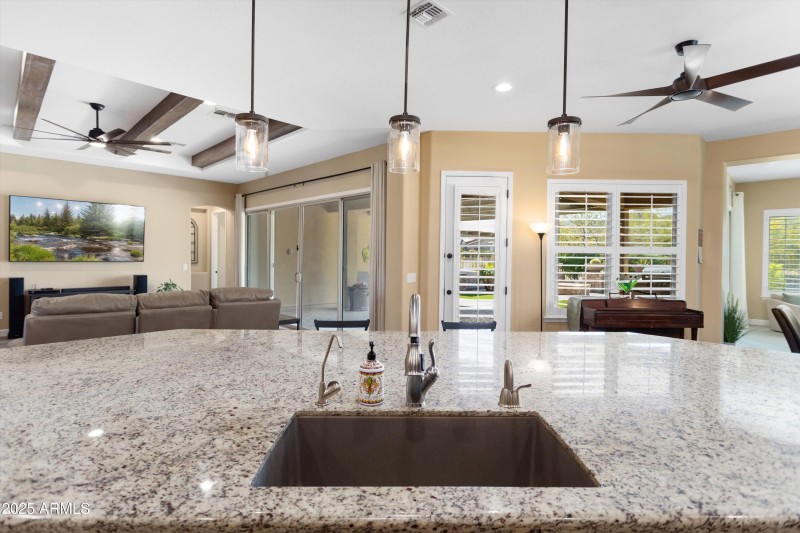 Pendant Lights at Kitchen Island
