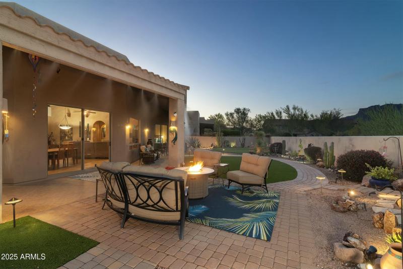 Patio with misters