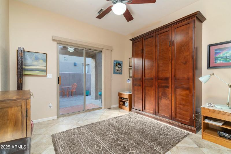 Bedroom with patio