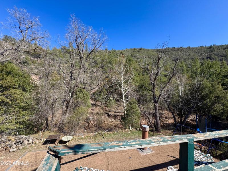 Seasonal creek behind