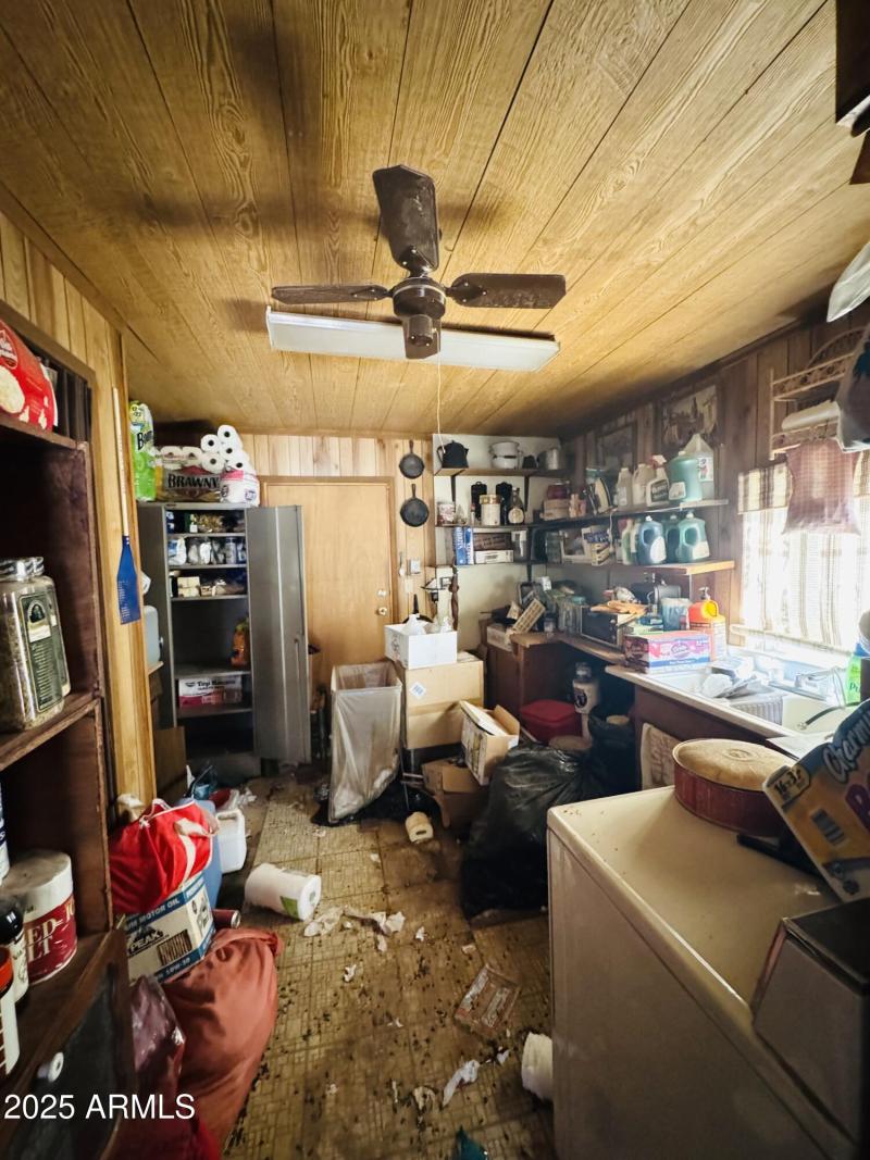Inside garage