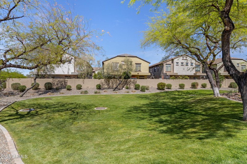 Grass areas throughout the complex