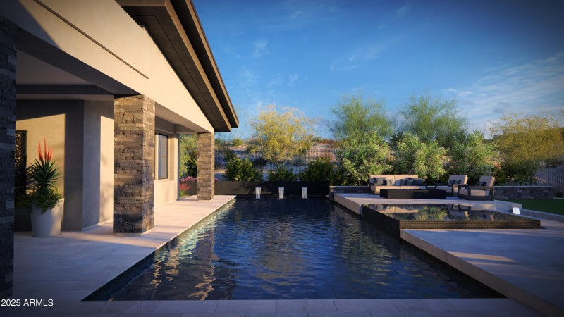 Rending of pool and water features