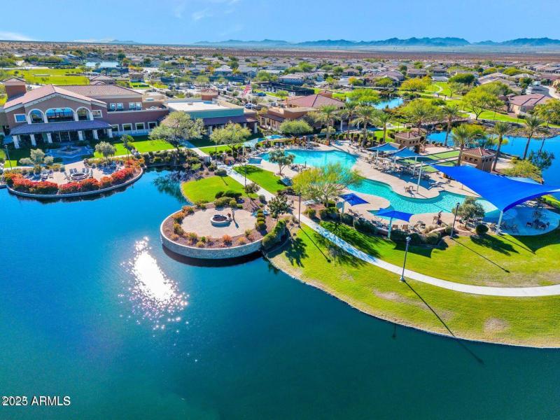 Aerial view of back of property