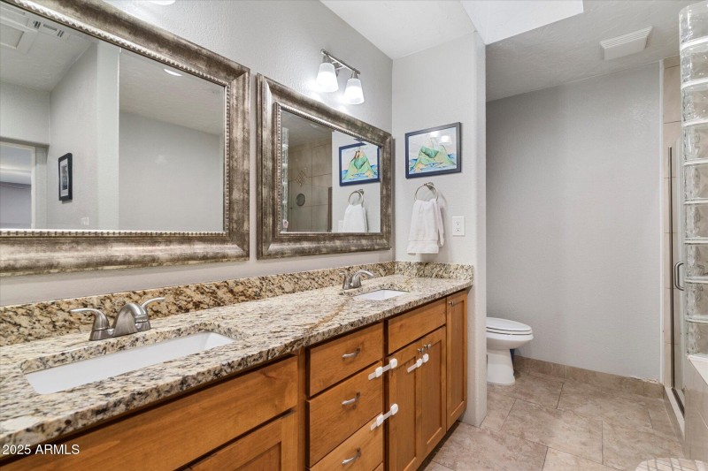 Primary Bathroom With Dual Sinks