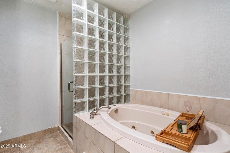 Primary Bathroom Separate Shower and Tub