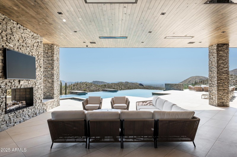 Large covered patio