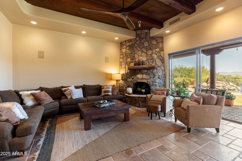 Living Room With Fireplace