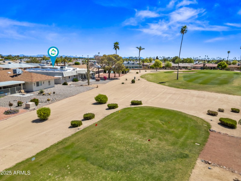 View of home from golf course