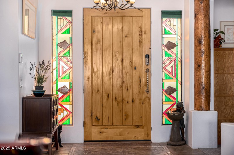 Large knotty alder door