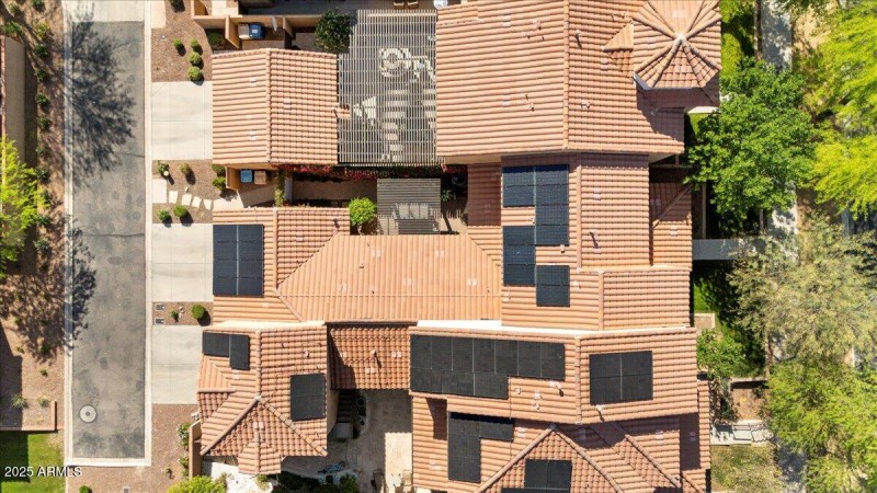 Aerial view solar