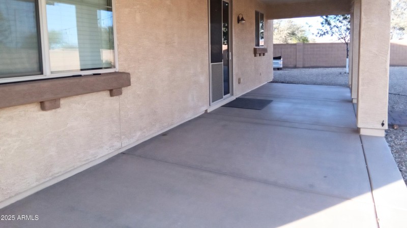 Full length covered patio