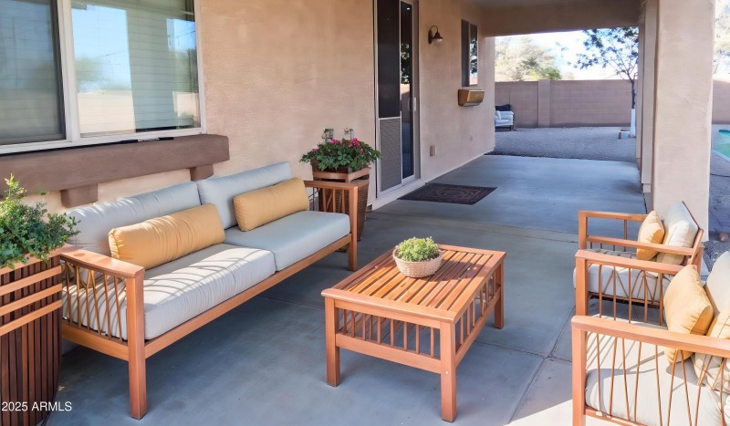 Patio virtually staged