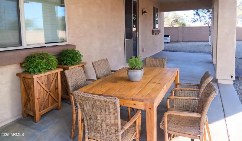 Patio virtually staged