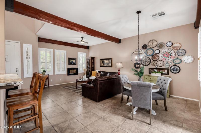 Kitchen to great room and dining