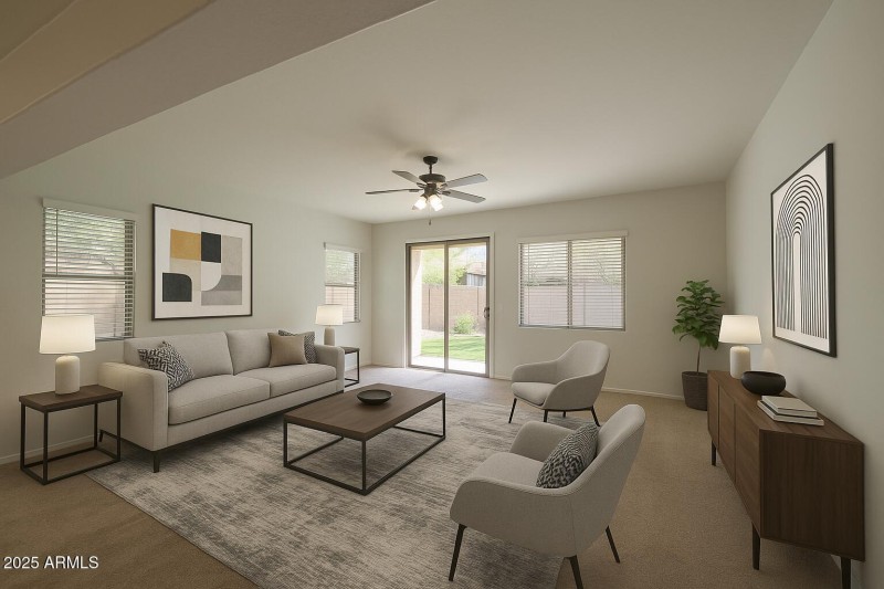 Virtually Staged Family Room