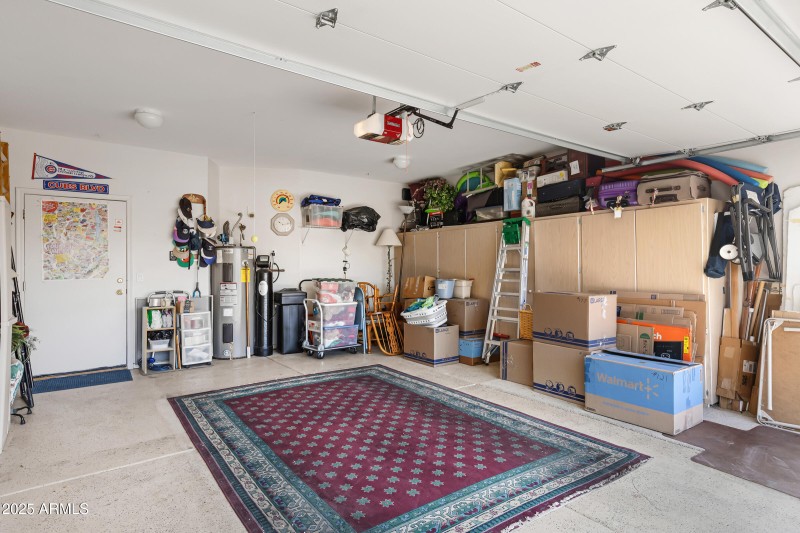Lots of cabinets in the garage