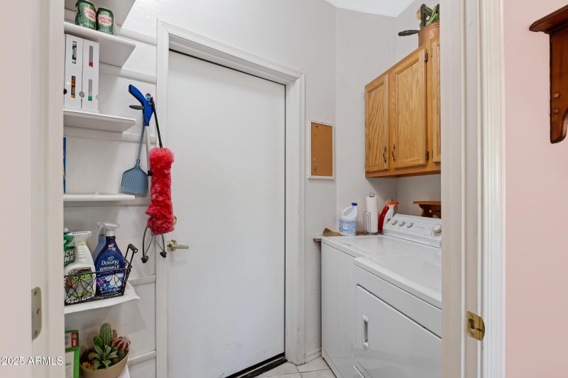 Inside laundry room