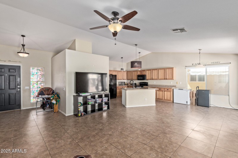Open Living and Kitchen Space
