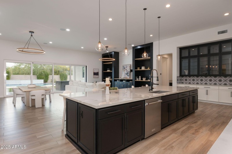 Large Island overlooking great room