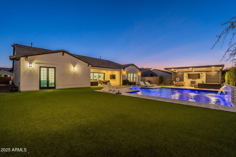Twilight Backyard