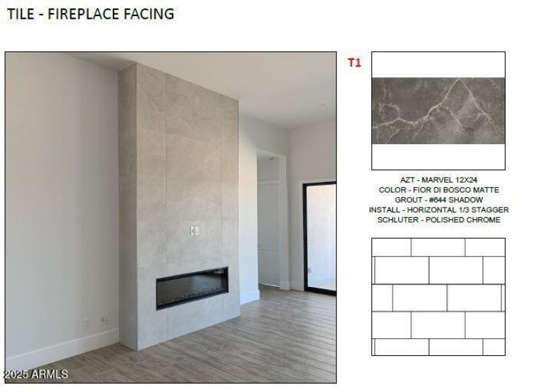 k Tile - Fireplace Facing