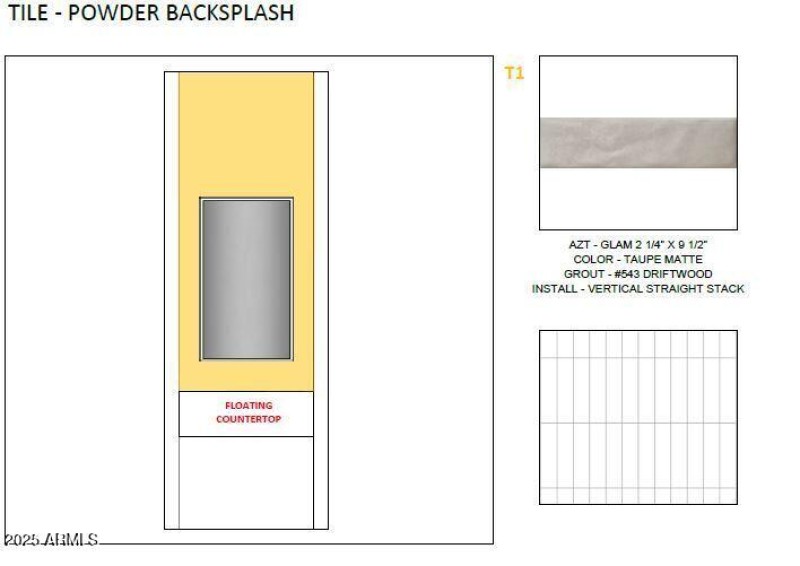 o Tile Powder Room Backsplash