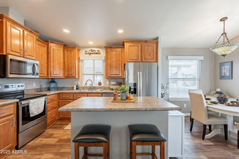 Pine Cabinetry with Chrome Hardware