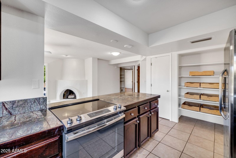 Kitchen overlooking family room