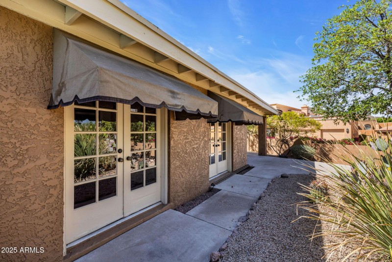 Shaded French Doors
