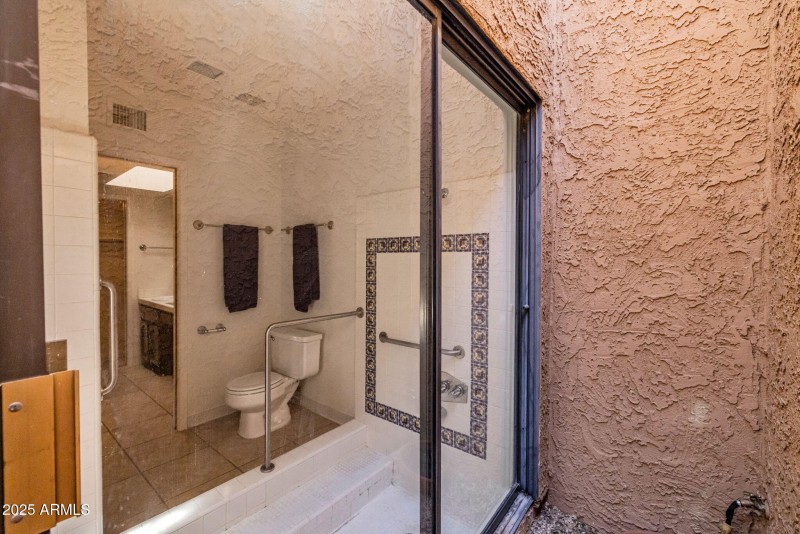 Atrium view into primary bath
