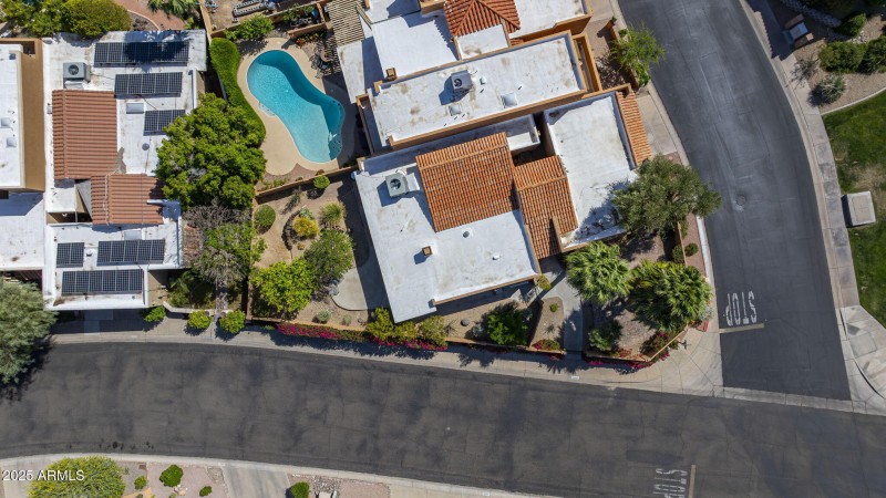 Overhead view of property