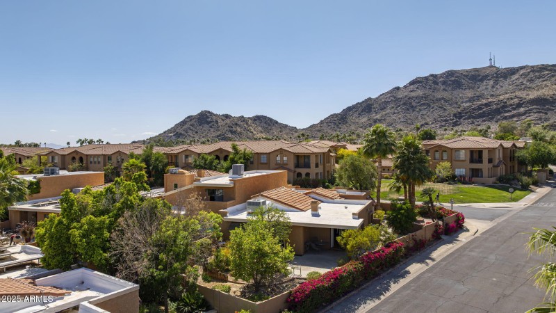 Aerial view from back of lot
