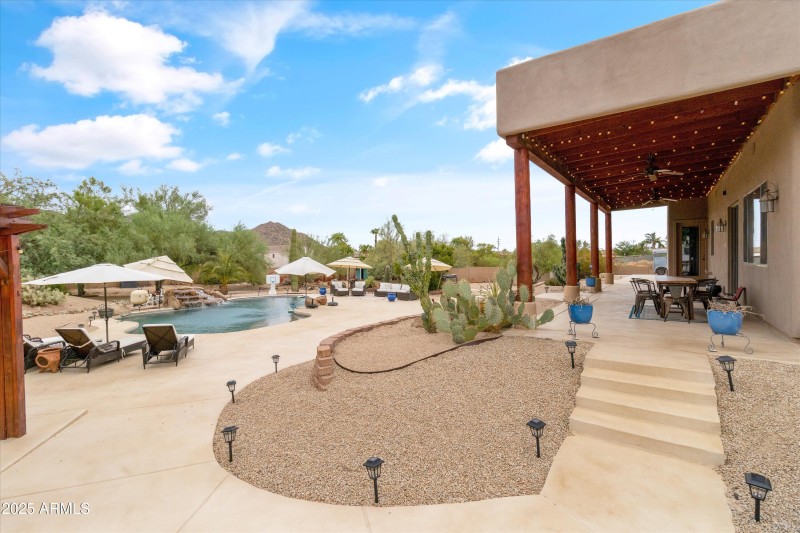 Large covered patio