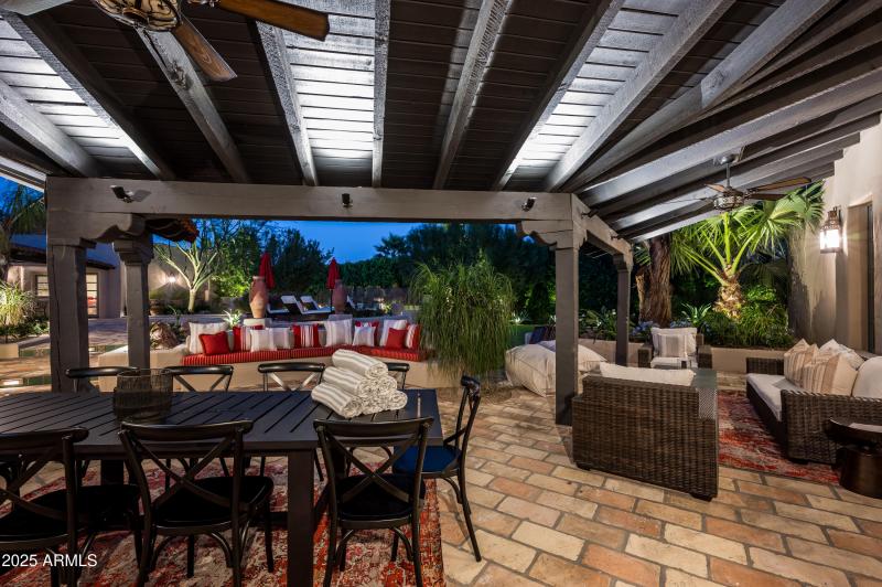 Covered exterior dining