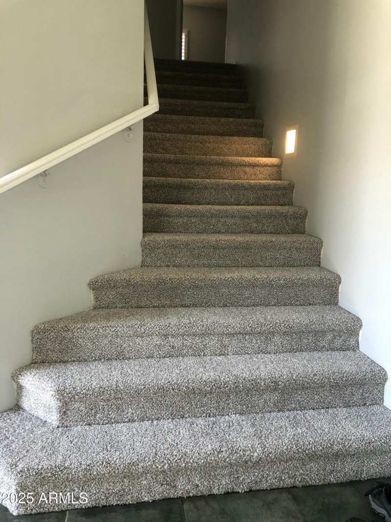 Stairway/brand new carpet t/o