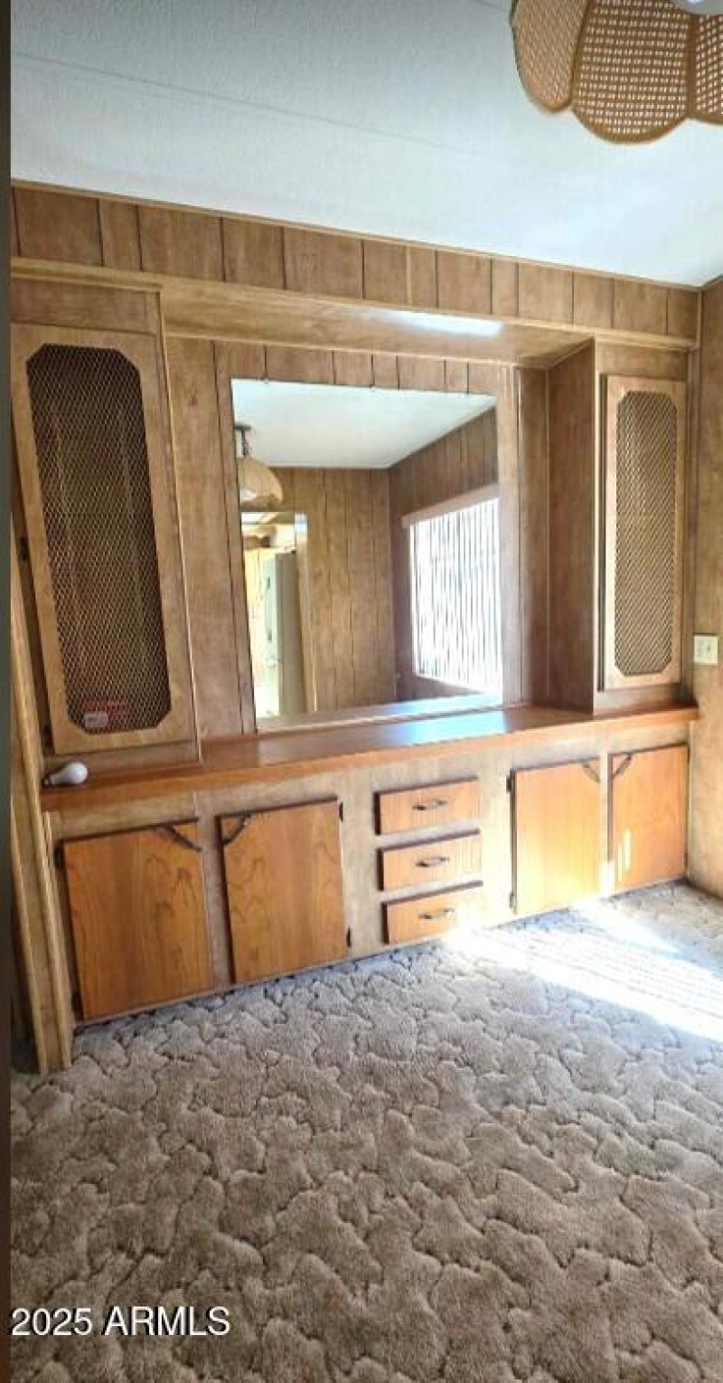 Dining area with built ins