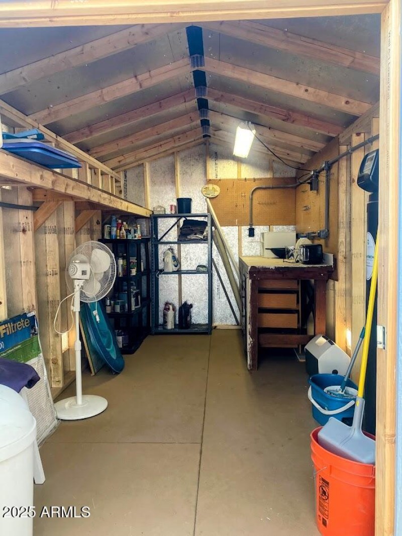 Inside Shed