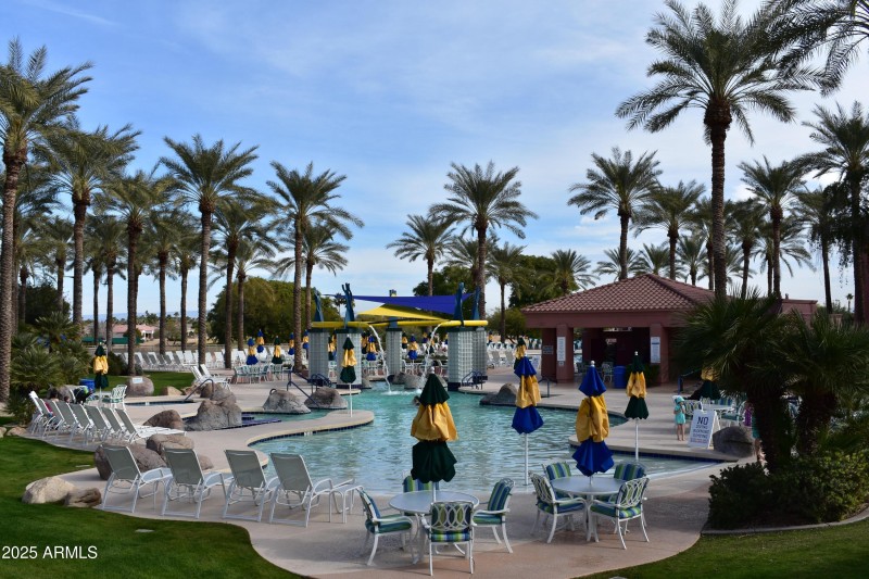 Pool with umbrella