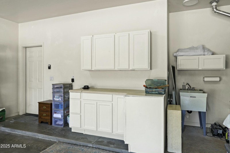 Built in cabinets and sink
