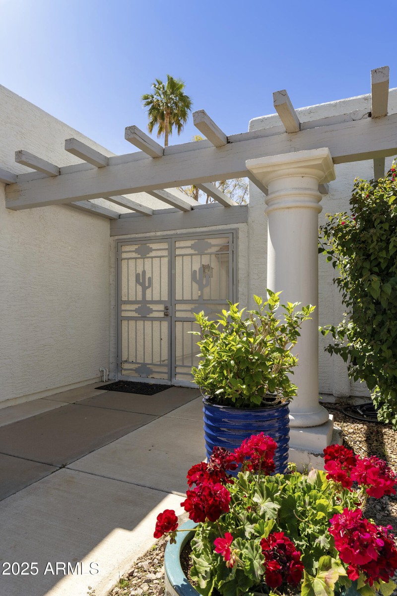 Pergola at entry